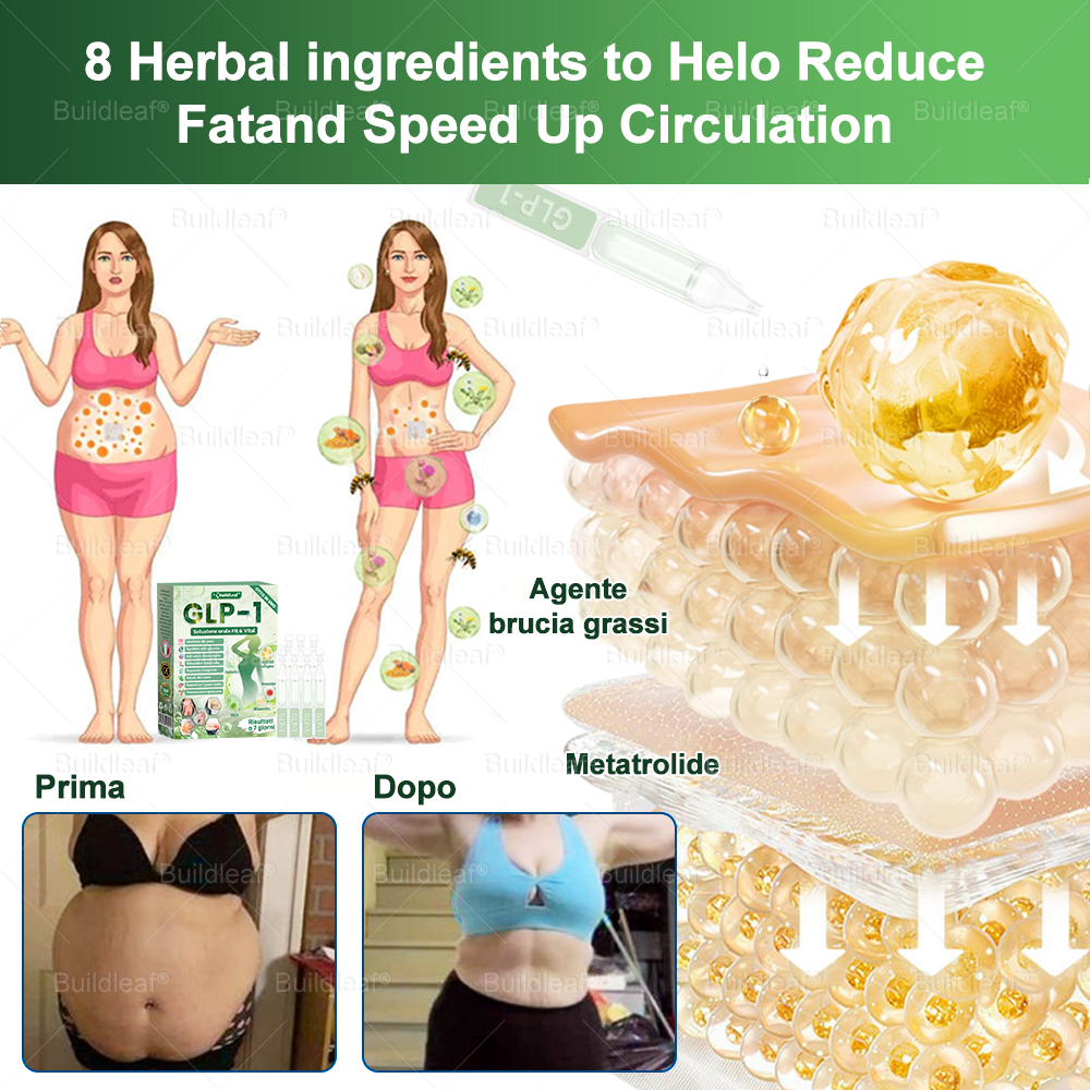 🎄💖Negozio ufficiale | BuildLeaf® GLP-1 8-in-1 Fit & Vital Soluzione Orale (Solo una volta al giorno, cambiamenti visibili in 7 giorni) ✅ Per obesità, salute cardiovascolare, diabete, apnea notturna, salute intestinale, problemi articolari e altro