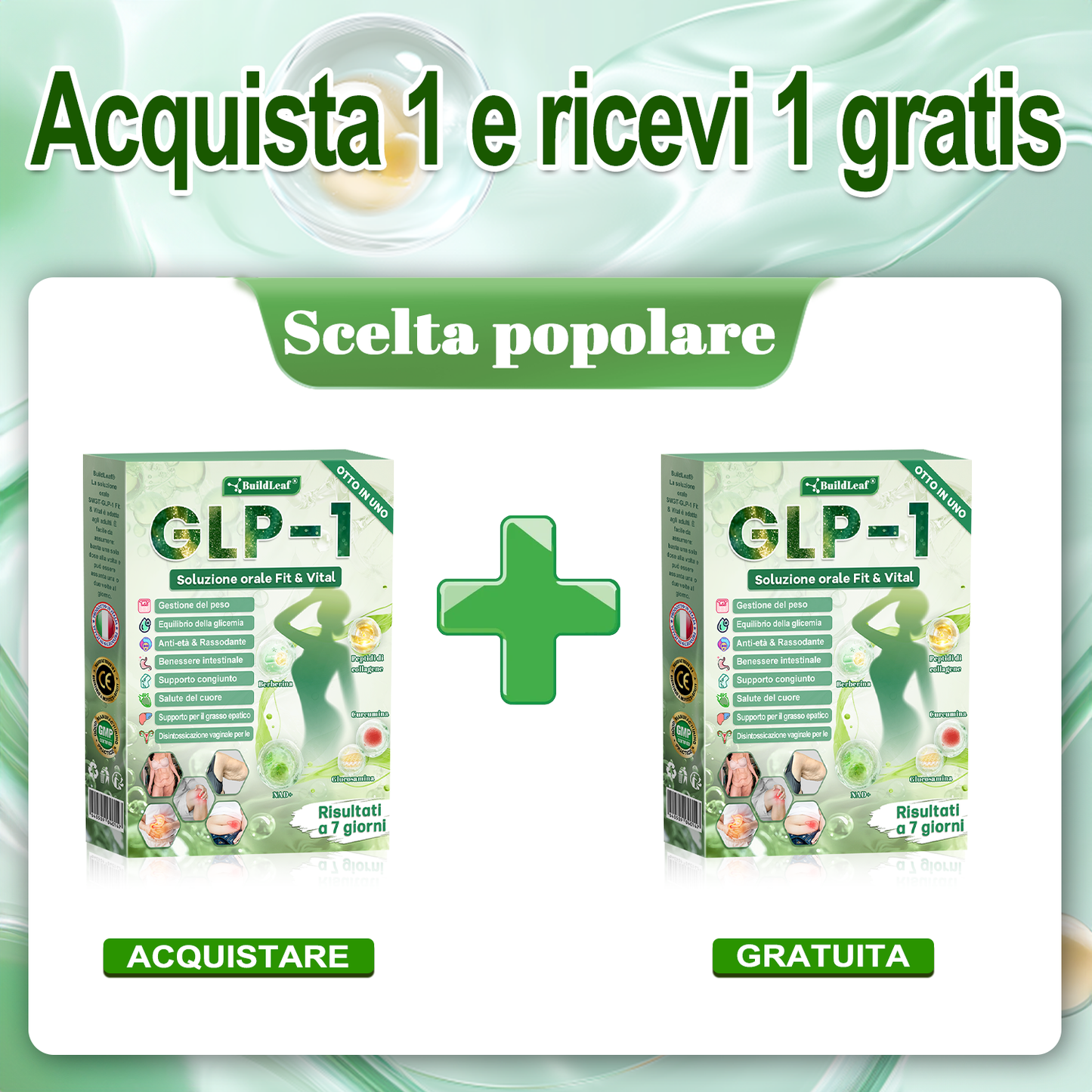 🎄💖Negozio ufficiale | BuildLeaf® GLP-1 8-in-1 Fit & Vital Soluzione Orale (Solo una volta al giorno, cambiamenti visibili in 7 giorni) ✅ Per obesità, salute cardiovascolare, diabete, apnea notturna, salute intestinale, problemi articolari e altro